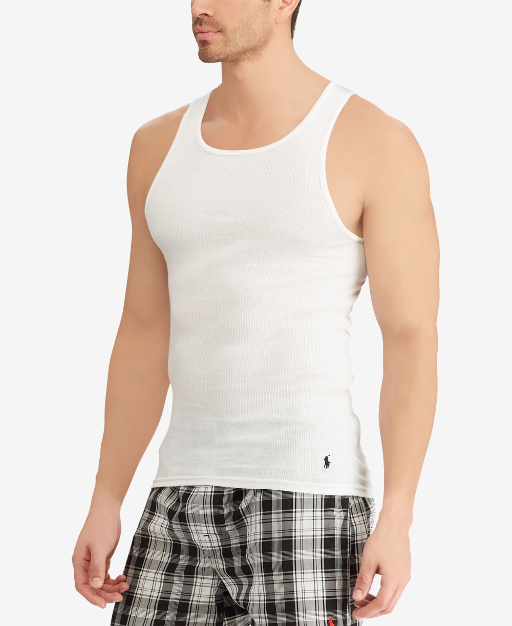 Men's 5-Pack Cotton Undershirt Tank Tops