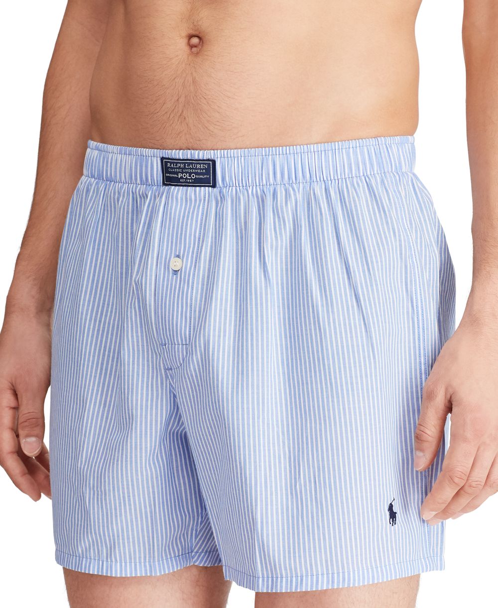 Men's Plaid Single-Button Fly Boxers