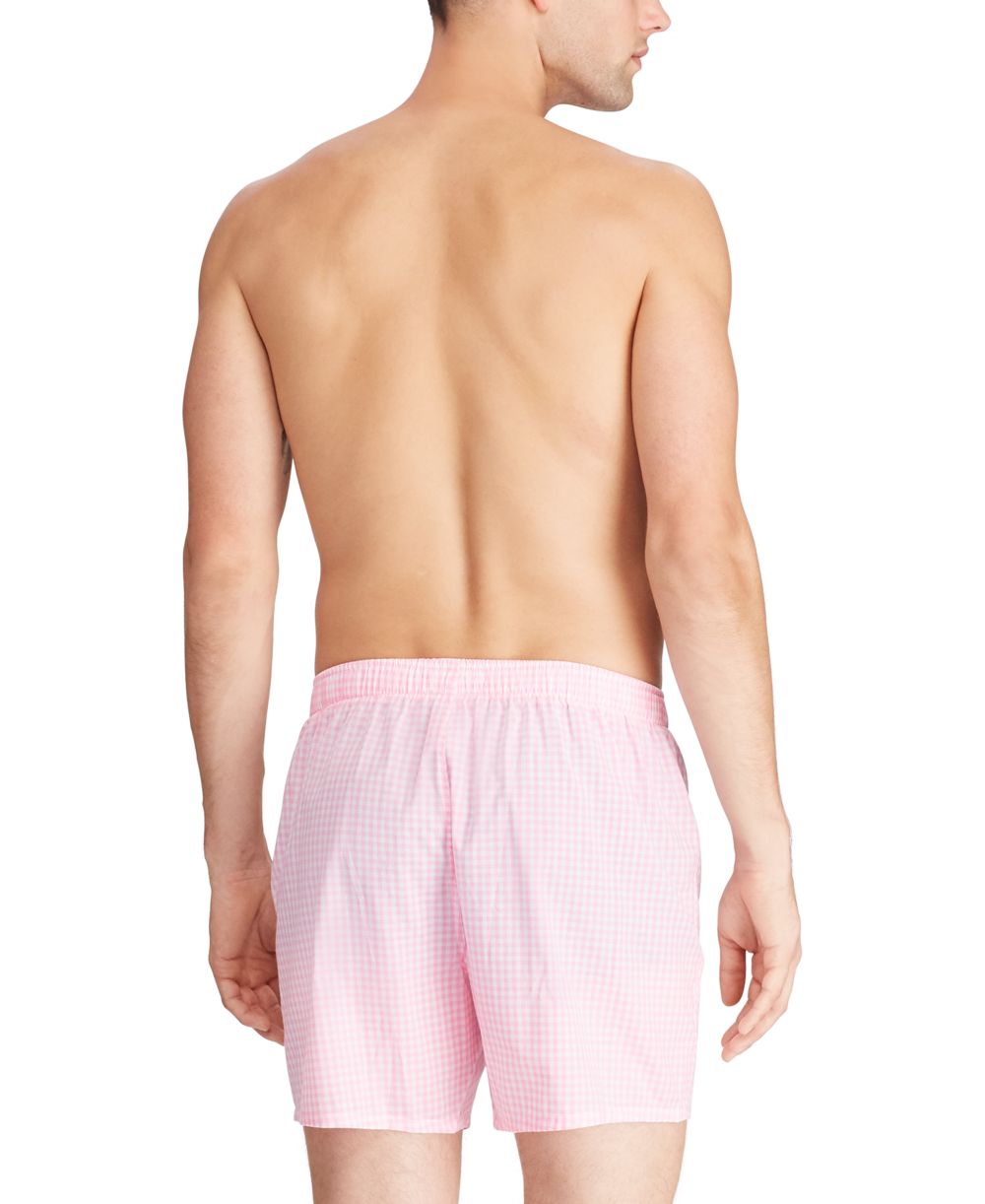 Men's Plaid Single-Button Fly Boxers