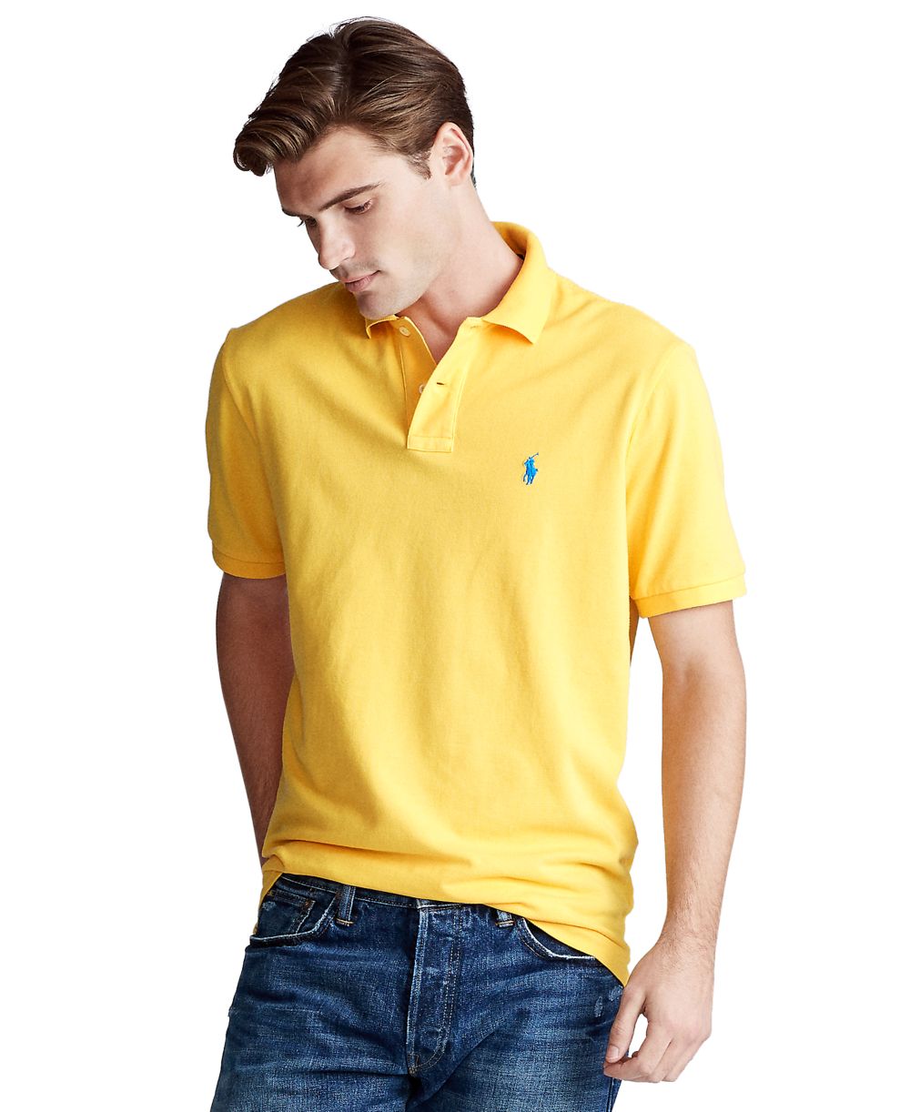 Men's Custom Slim-Fit Mesh Polo Shirt