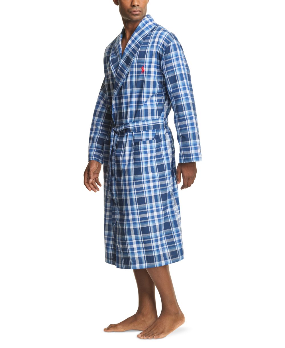 Men's Plaid Woven Robe