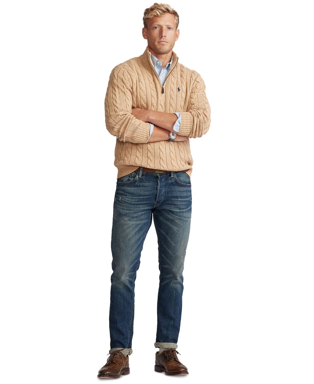 Men's Cable-Knit Cotton Sweater