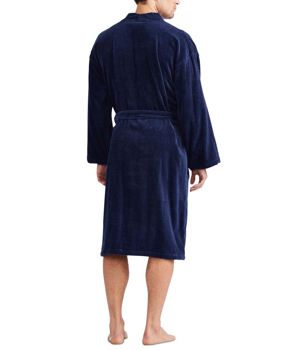 Men's Sleepwear Soft Cotton Kimono Velour Robe