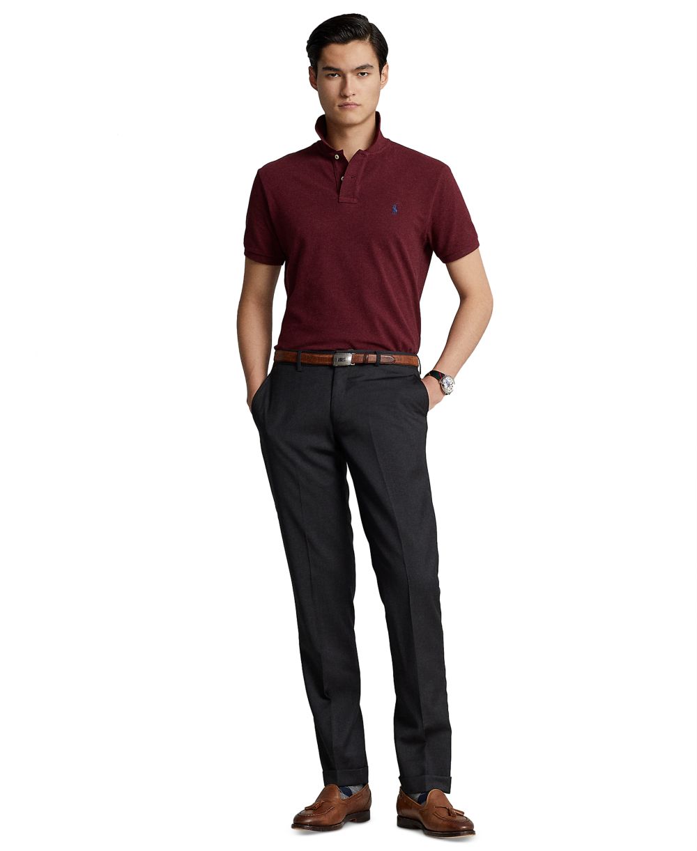Men's Cotton Custom Slim Fit Mesh Polo Shirt