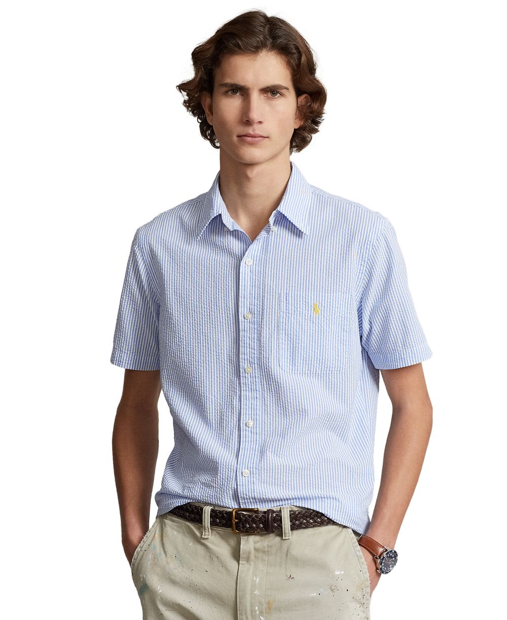 Men's RL Prepster Classic-Fit Seersucker Shirt