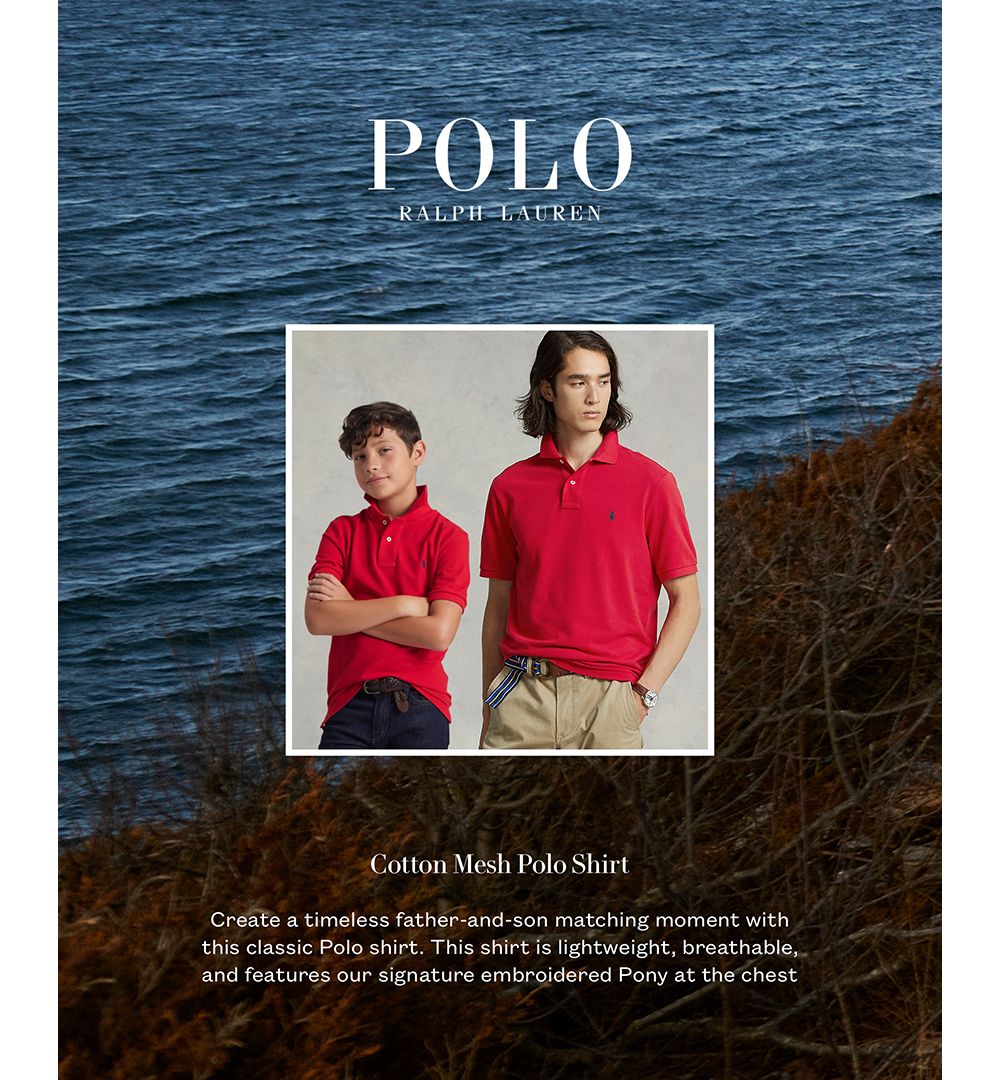 Men's & Kid's Cotton Mesh Polo Shirt Collection