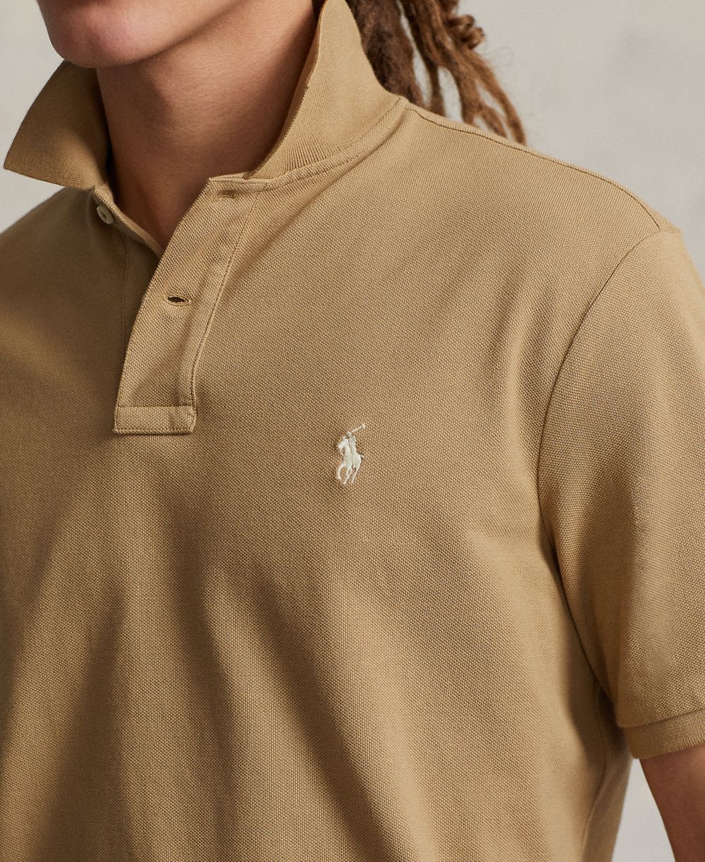 Men's Cotton Custom Slim Fit Mesh Polo Shirt