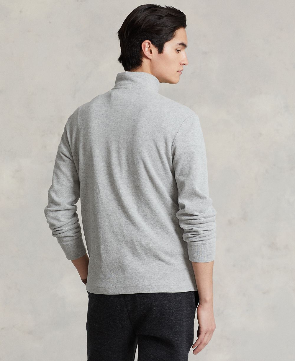 Men's Estate-Rib Cotton Quarter-Zip Sweater