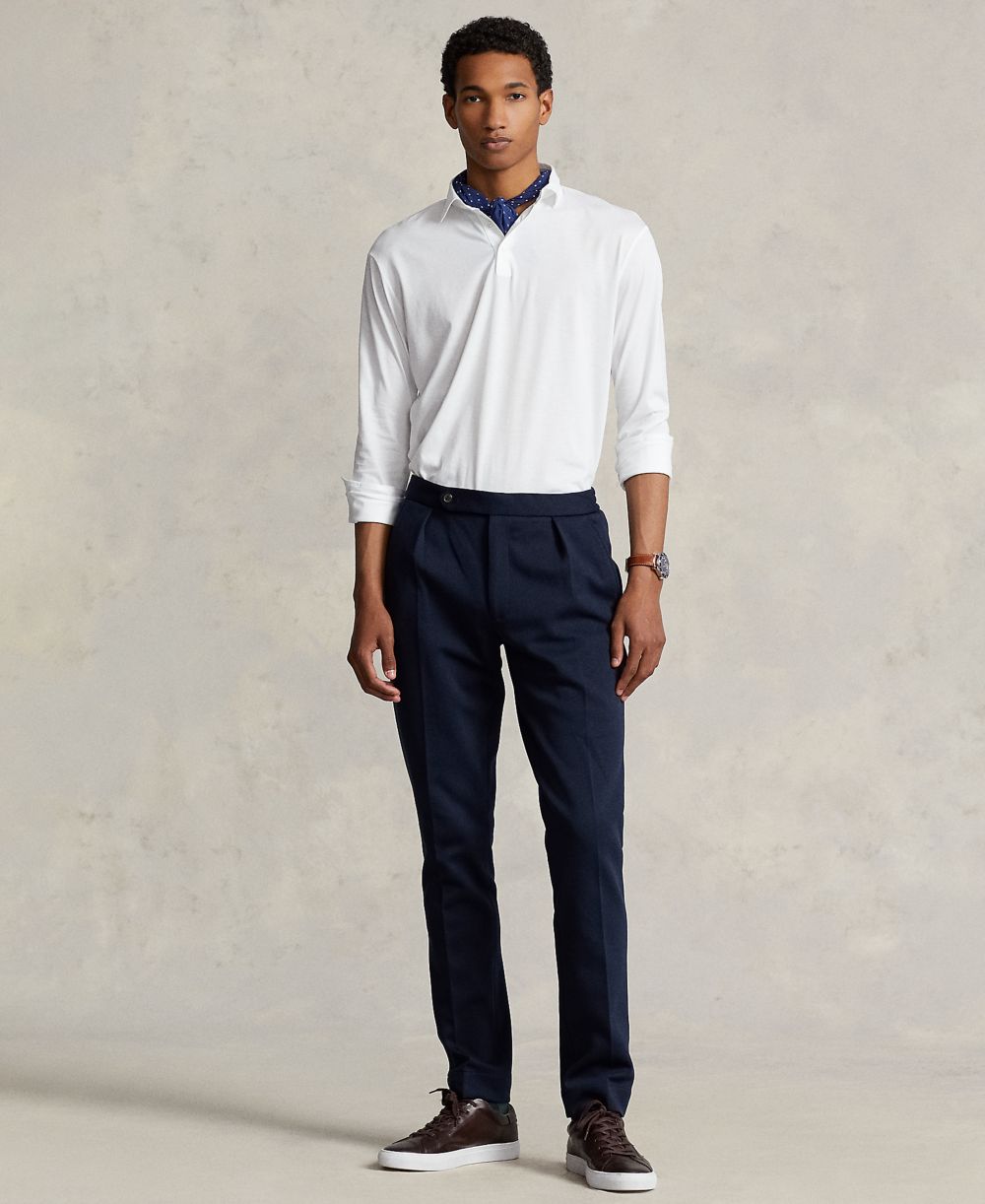 Men's Soft Double-Knit Suit Jacket & Trousers
