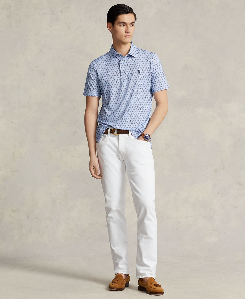 Men's Classic-Fit Performance Jersey Polo Shirt