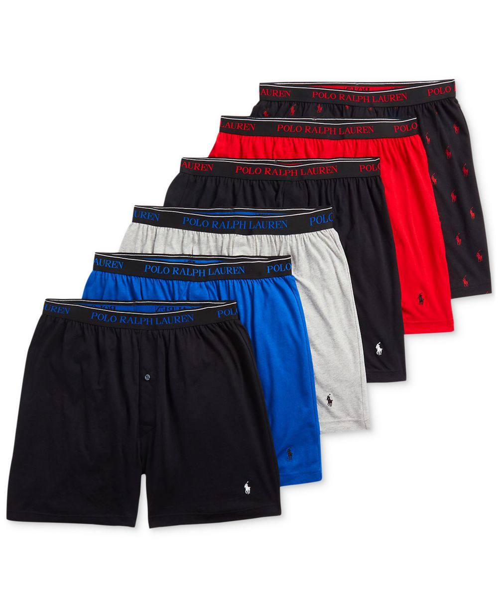Men's 5 +1 Free Bonus Pack. Cotton Classic-Fit Knit Boxers