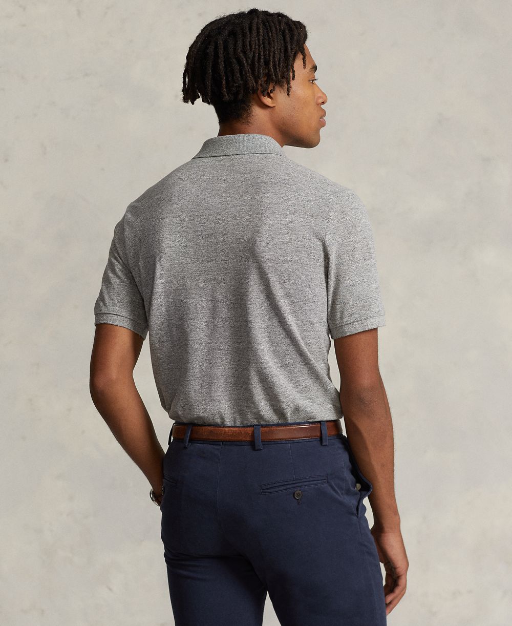 Men's Custom Slim-Fit Mesh Polo Shirt