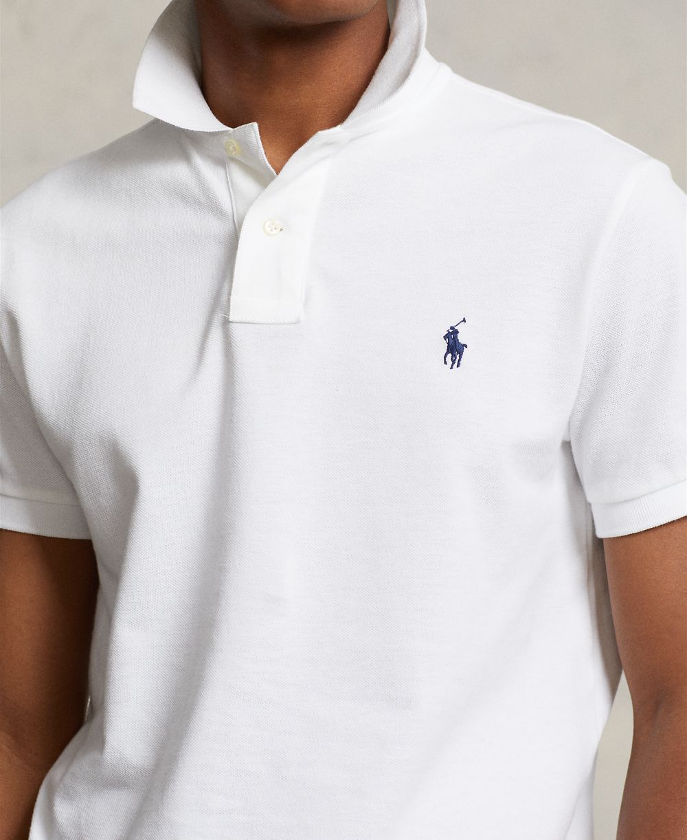 Men's Custom Slim-Fit Mesh Polo Shirt
