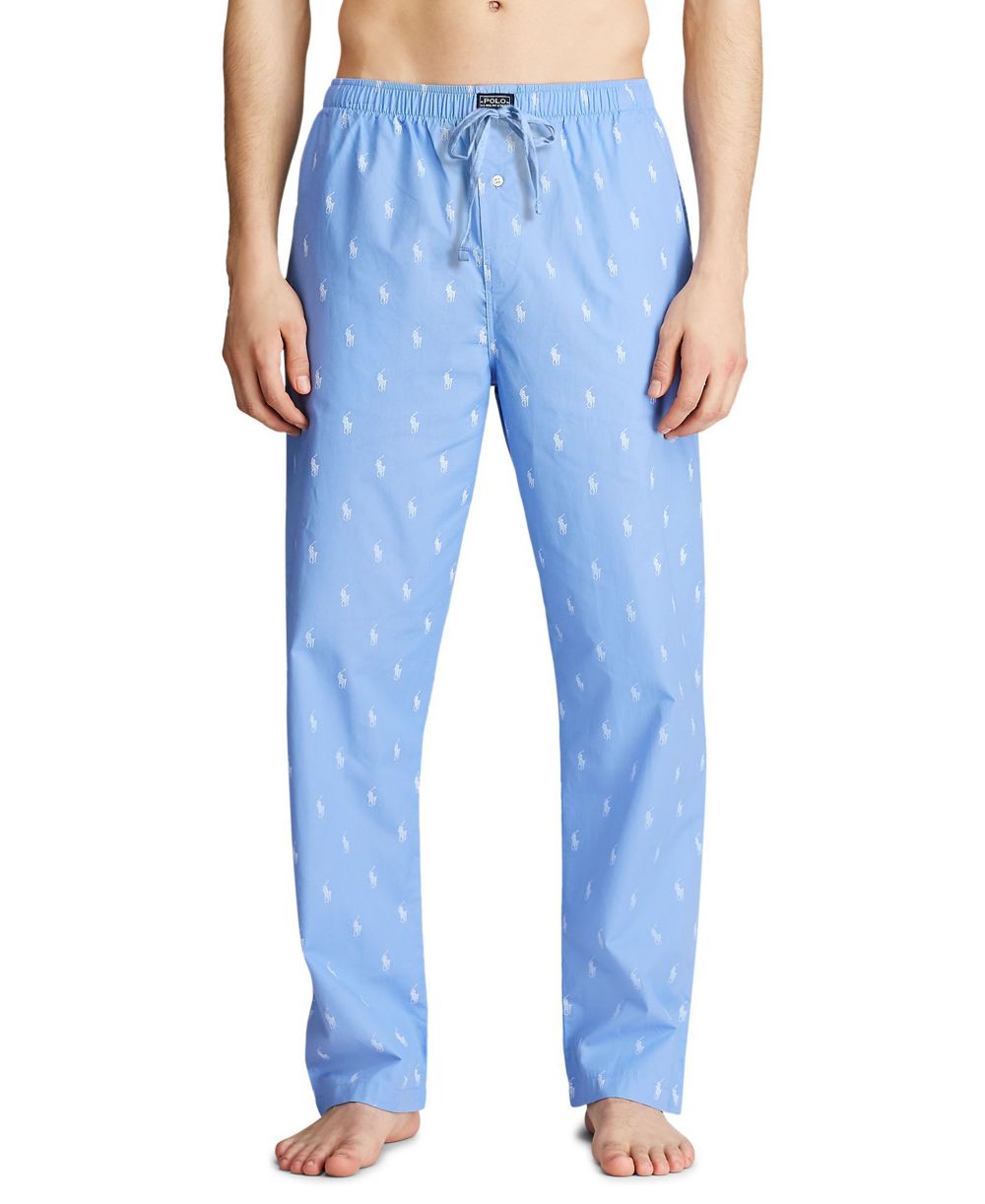 Men's Cotton Jersey Sleep Shirt & Polo Player Pajama Pants