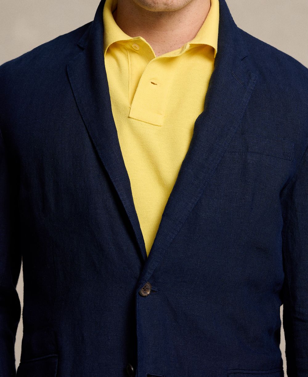 Men's Polo Soft Modern Linen Suit Jacket