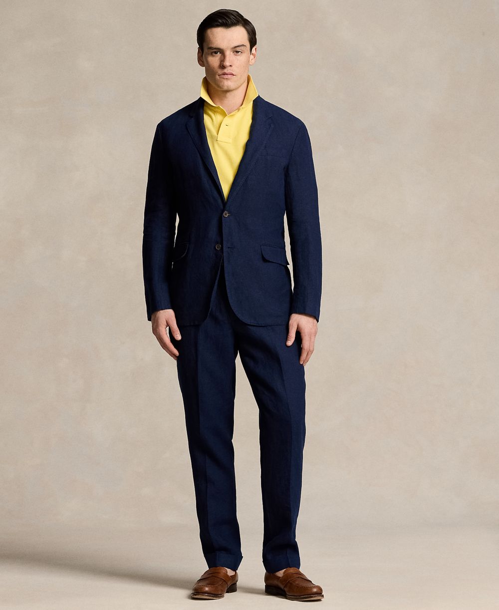 Men's Polo Soft Modern Linen Suit Jacket