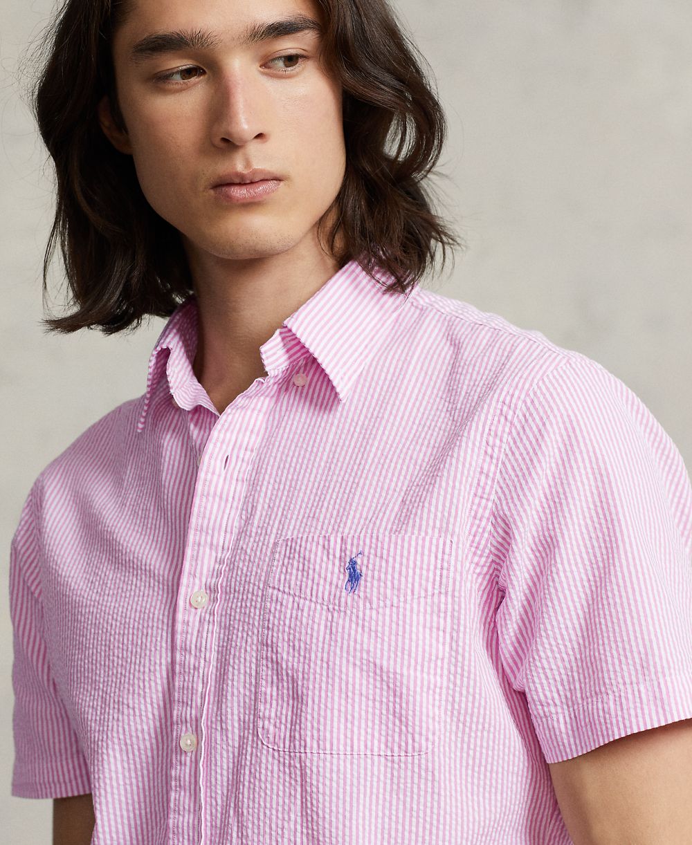 Men's RL Prepster Classic-Fit Seersucker Shirt