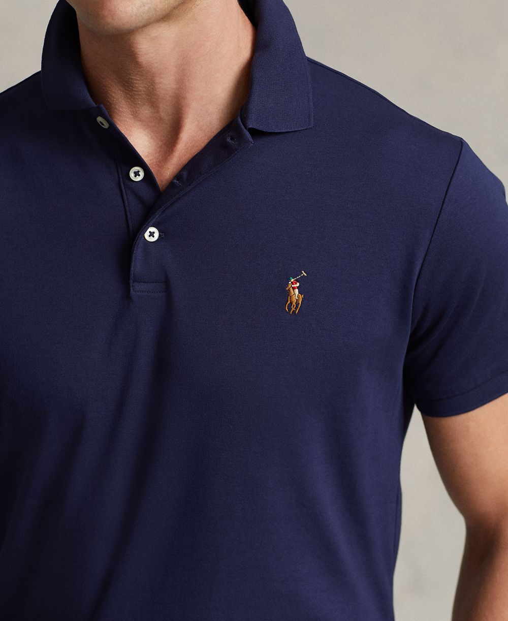 Men’s Slim-Fit Soft Cotton Polo Shirt