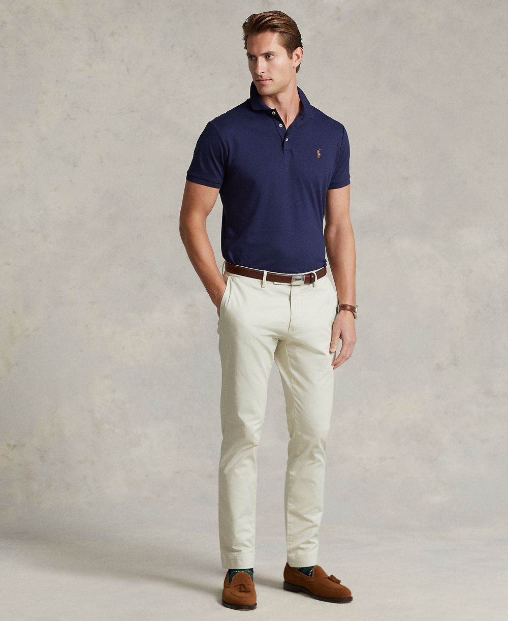 Men’s Slim-Fit Soft Cotton Polo Shirt