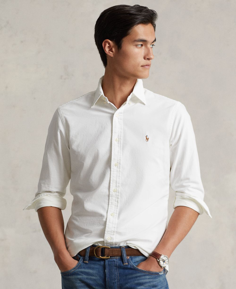 Men's Classic Fit Plaid Brushed Oxford Shirt