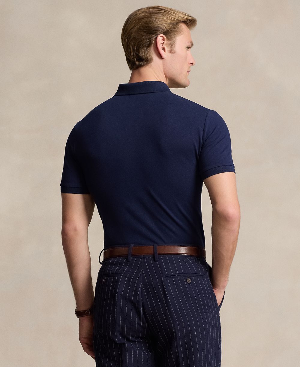 Men's Classic-Fit Stretch Mesh Polo Shirt