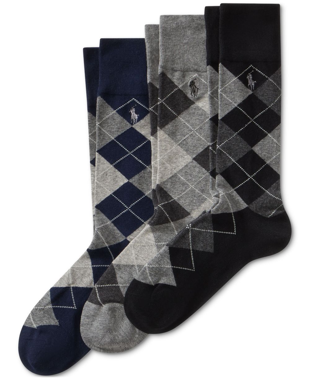 Men's 3-Pack Argyle Dress Socks