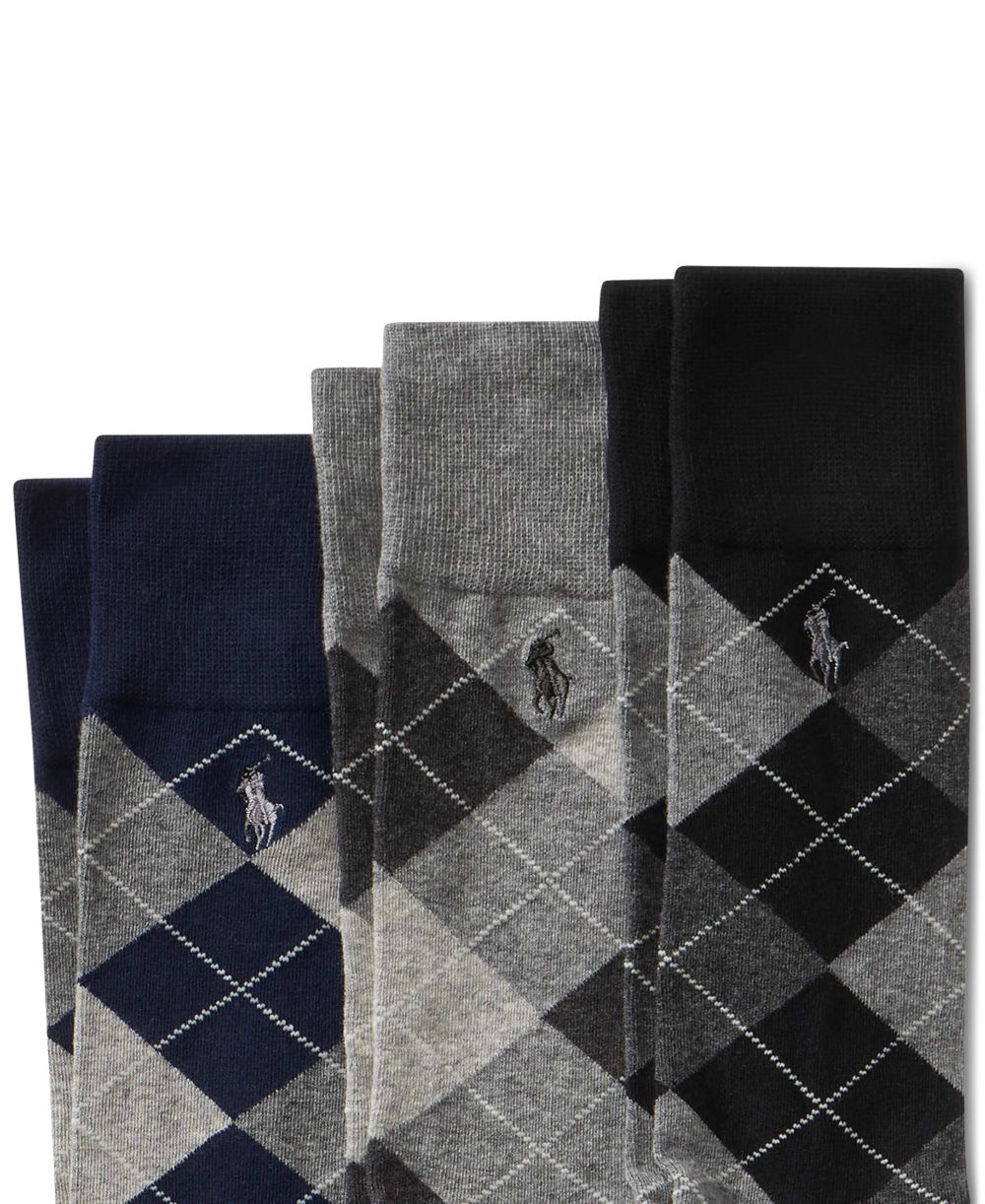 Men's 3-Pack Argyle Dress Socks