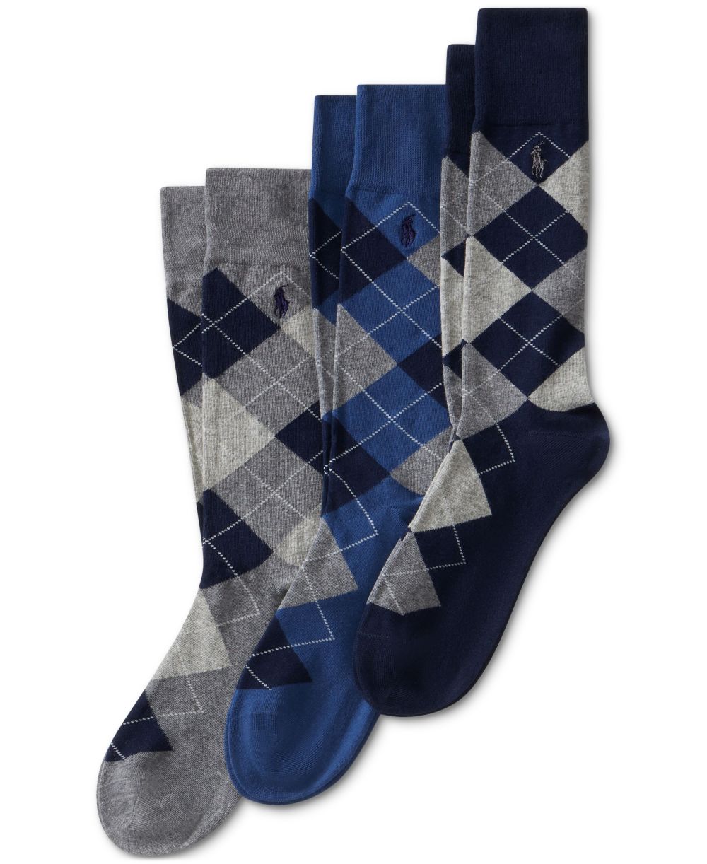 Men's 3-Pack Argyle Dress Socks