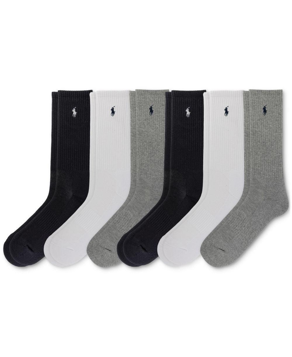 Men's 6-Pk. Performance Sport Crew Socks