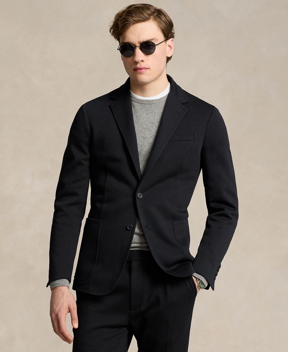 Men's Soft Double-Knit Suit Jacket & Trousers