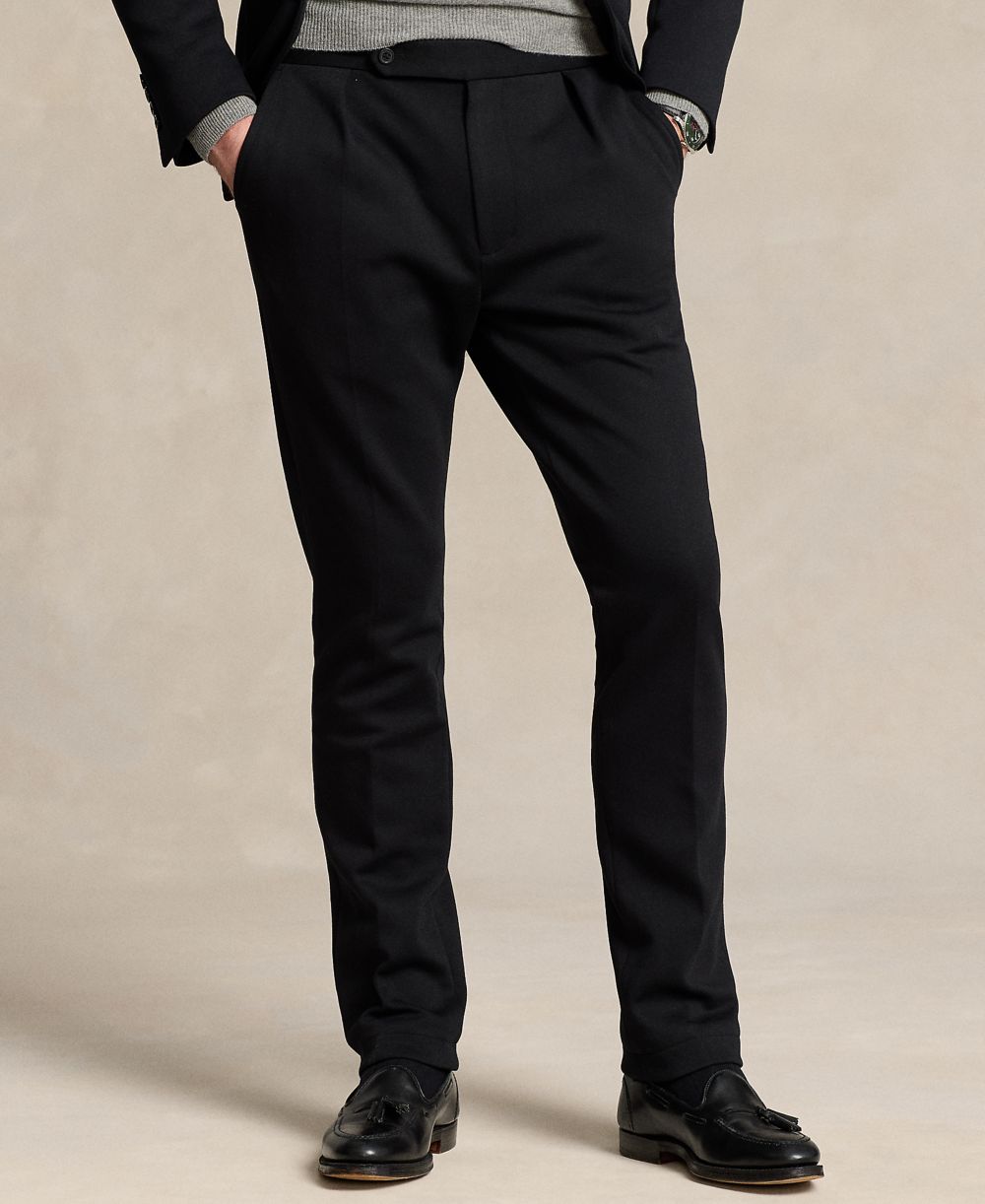 Men's Soft Double-Knit Suit Jacket & Trousers