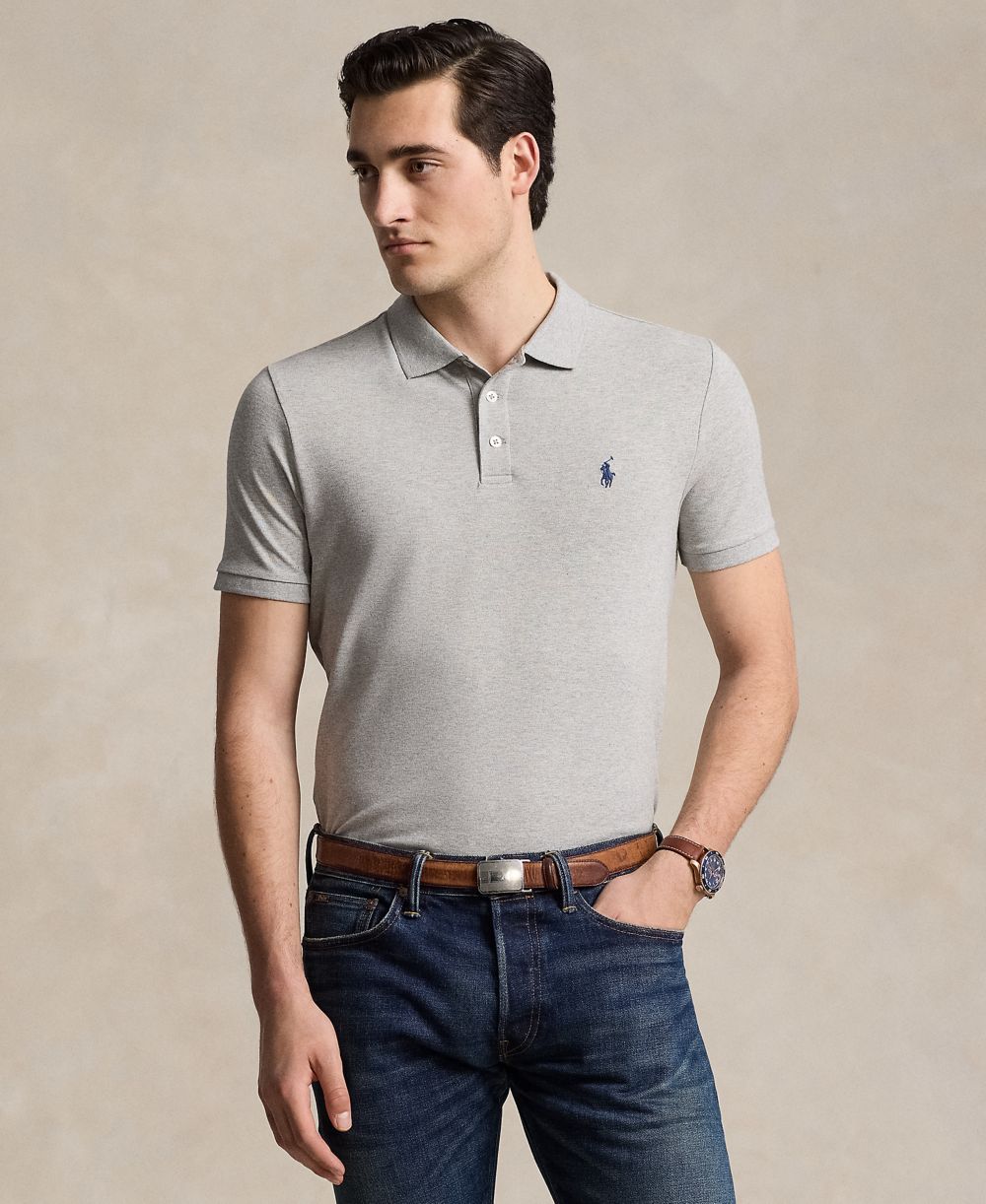 Men's Classic-Fit Stretch Mesh Polo Shirt