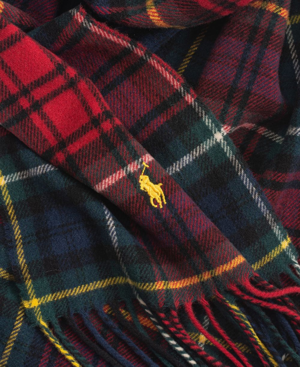 Men's Woolen Plaid Scarf