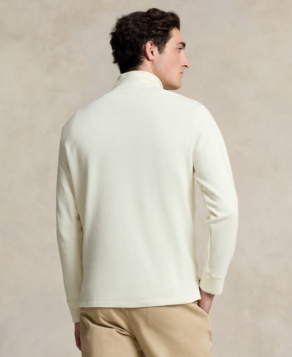 Men's Estate-Rib Cotton Quarter-Zip Sweater