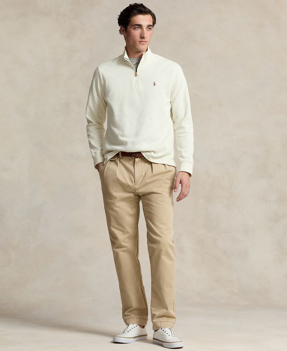 Men's Estate-Rib Cotton Quarter-Zip Sweater