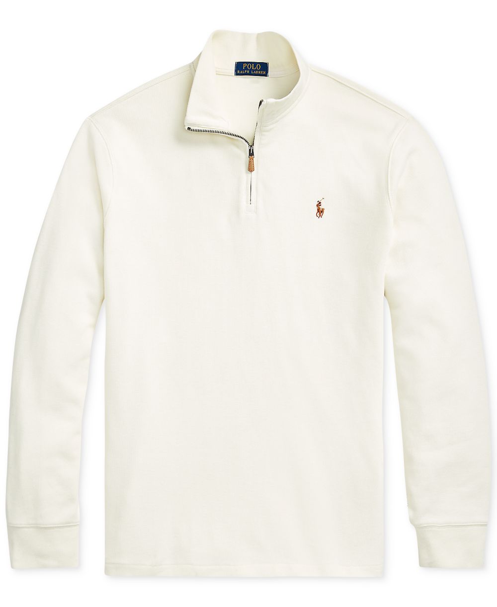 Men's Estate-Rib Cotton Quarter-Zip Sweater