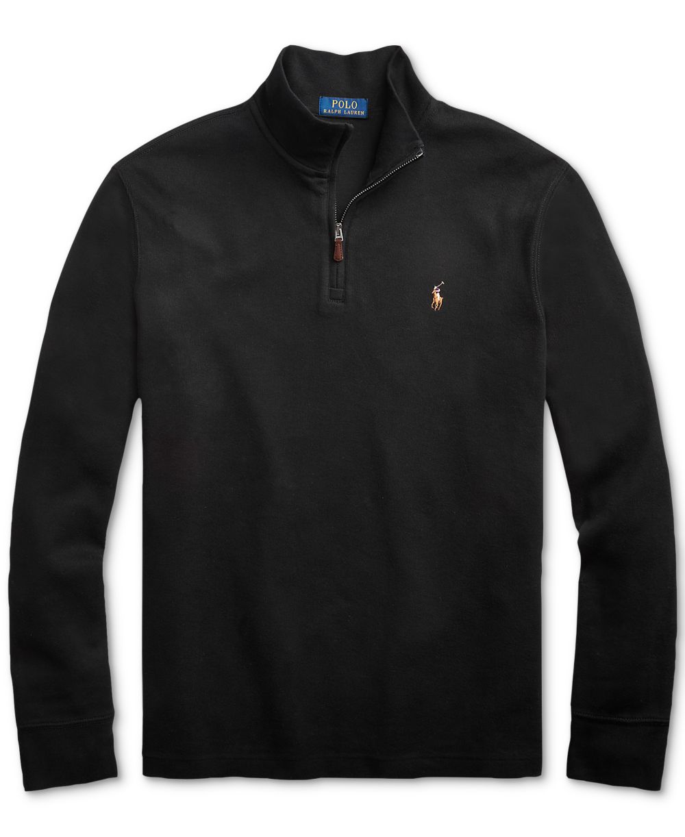 Men's Estate-Rib Cotton Quarter-Zip Sweater