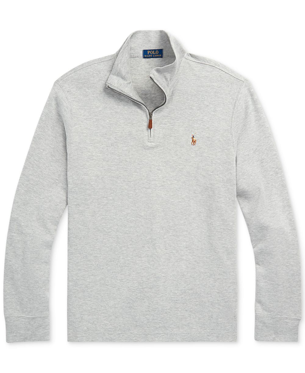 Men's Estate-Rib Cotton Quarter-Zip Sweater
