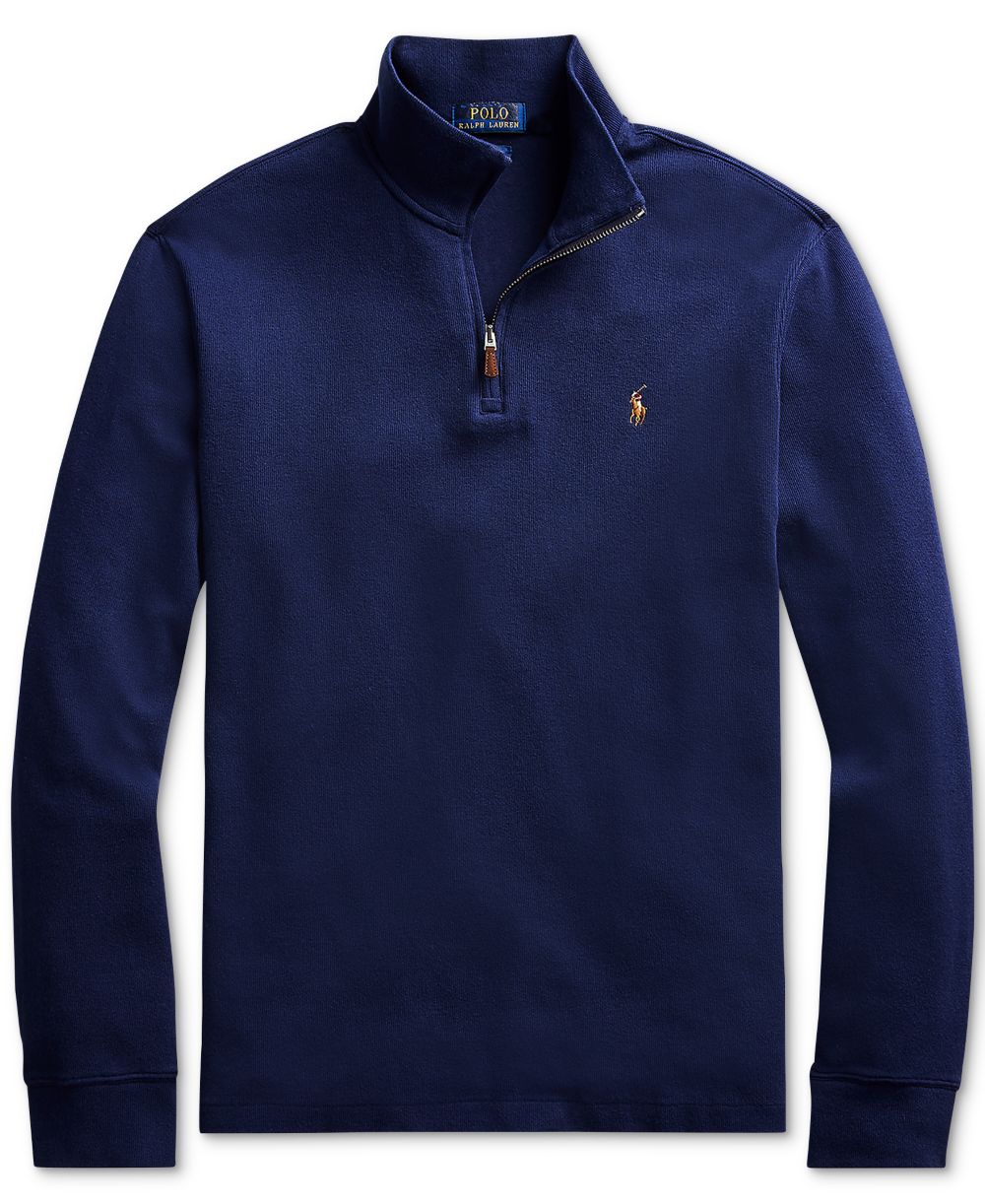 Men's Estate-Rib Cotton Quarter-Zip Sweater