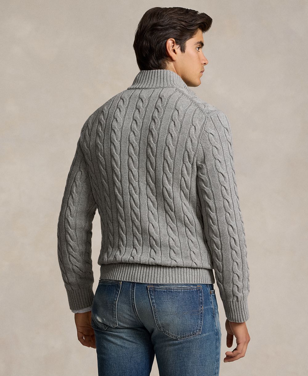 Men's Cable-Knit Cotton Sweater