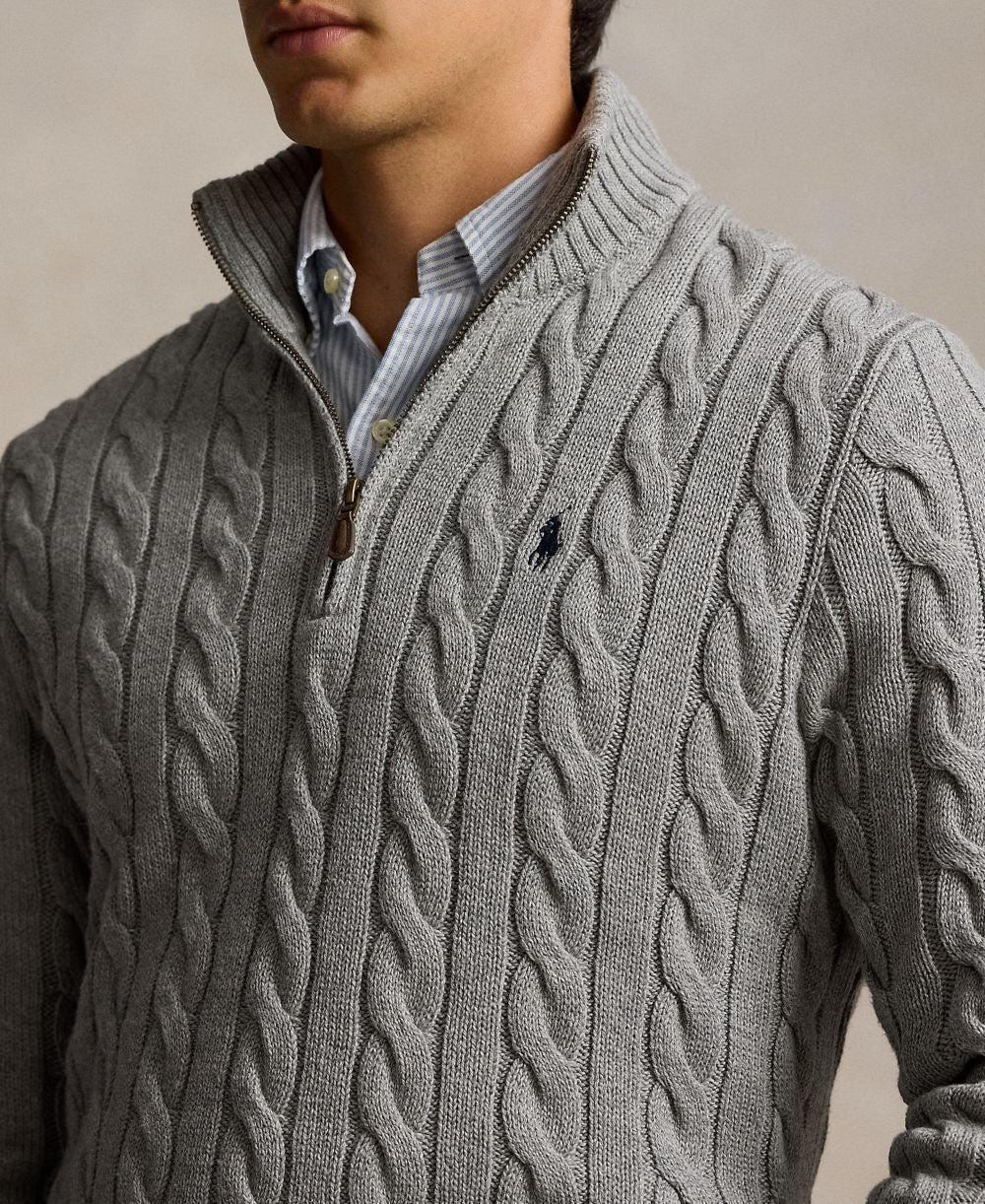 Men's Cable-Knit Cotton Sweater