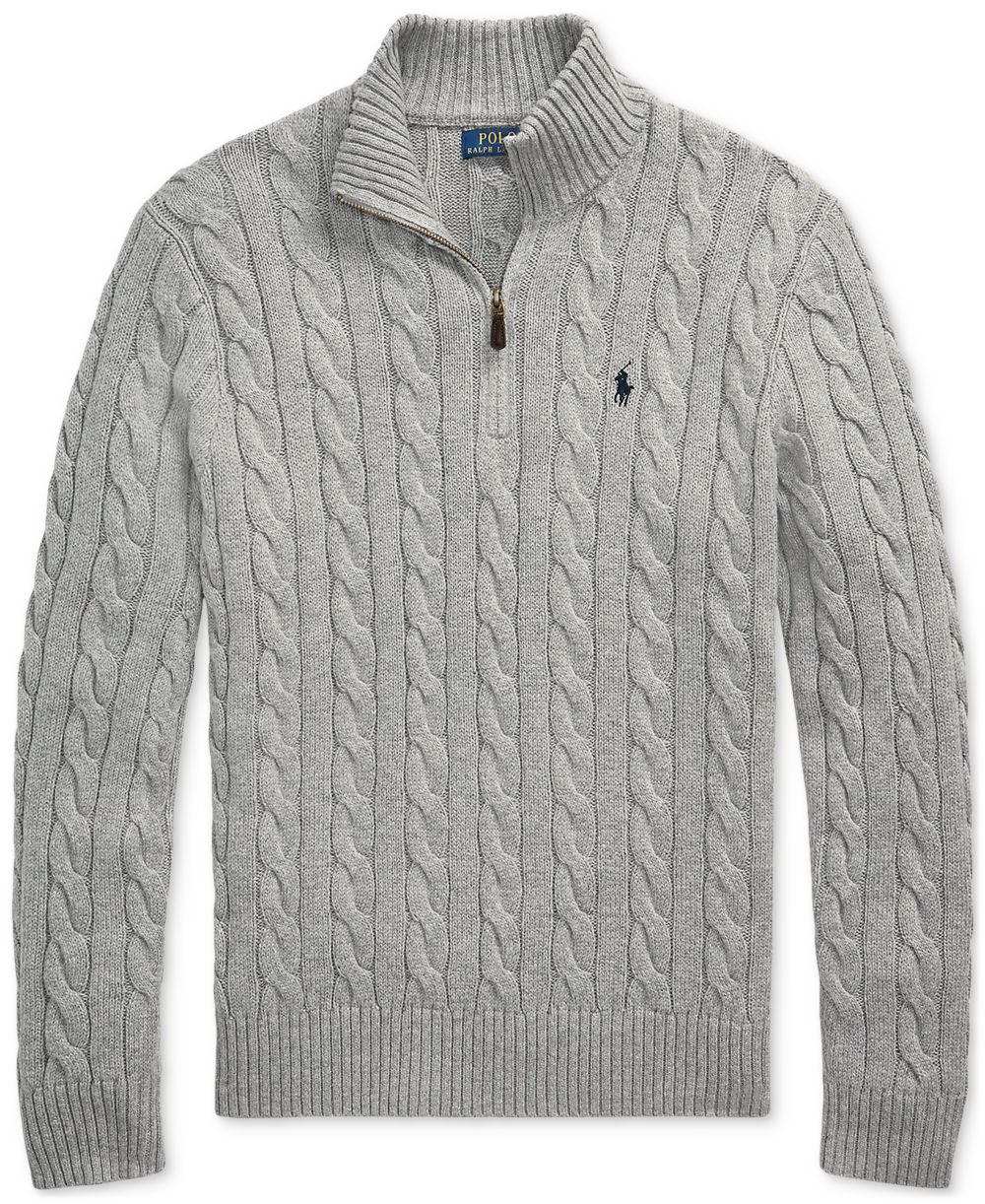 Men's Cable-Knit Cotton Sweater
