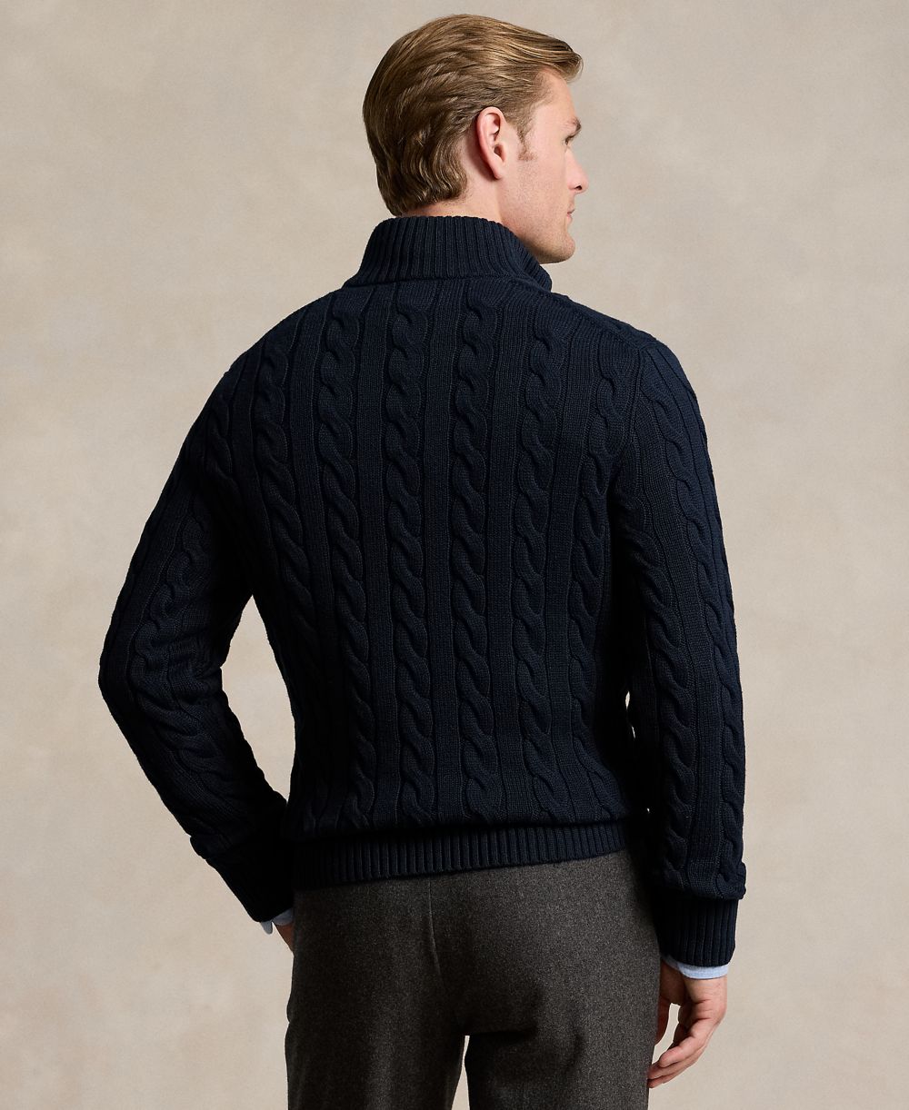 Men's Cable-Knit Cotton Sweater