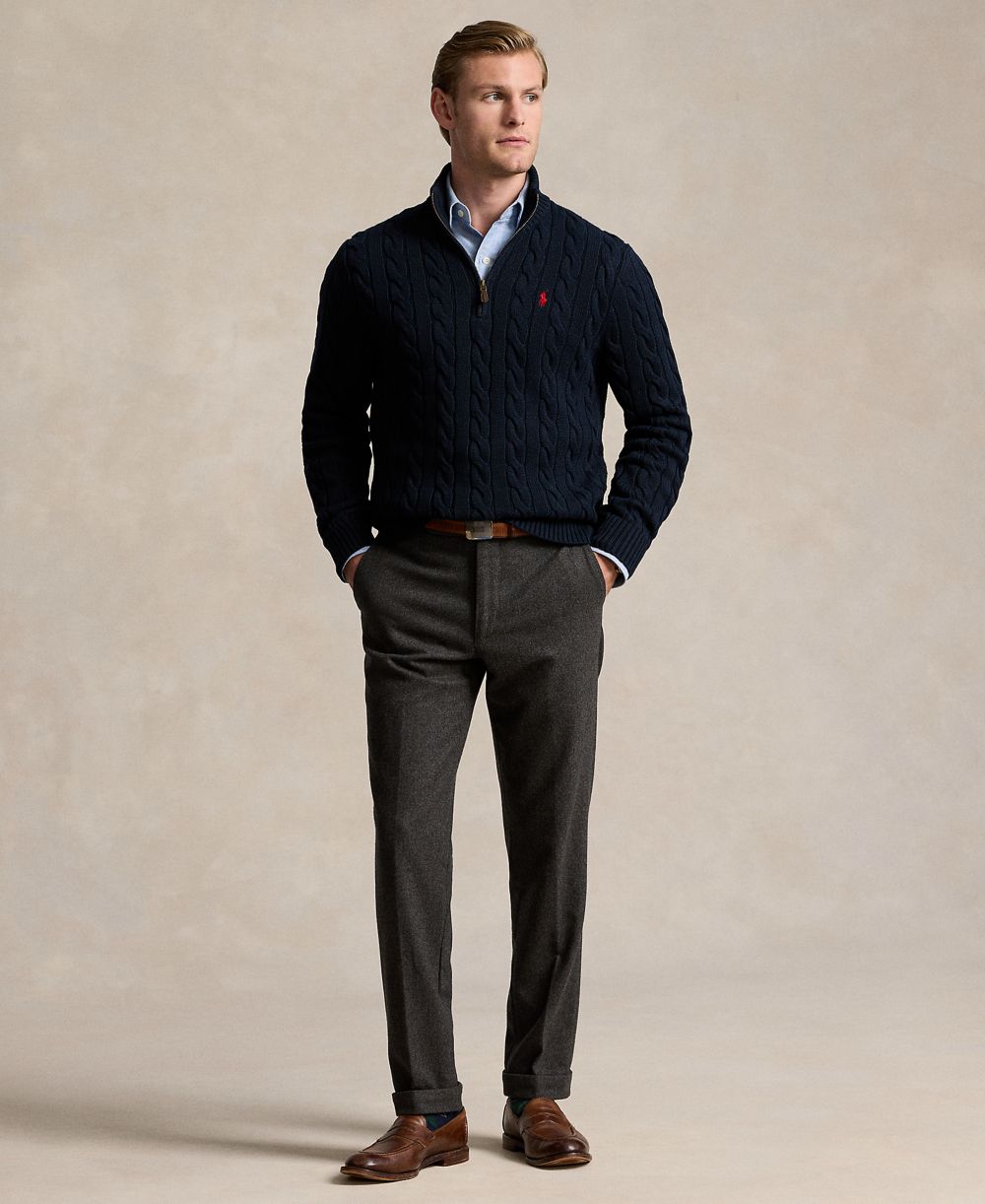 Men's Cable-Knit Cotton Sweater