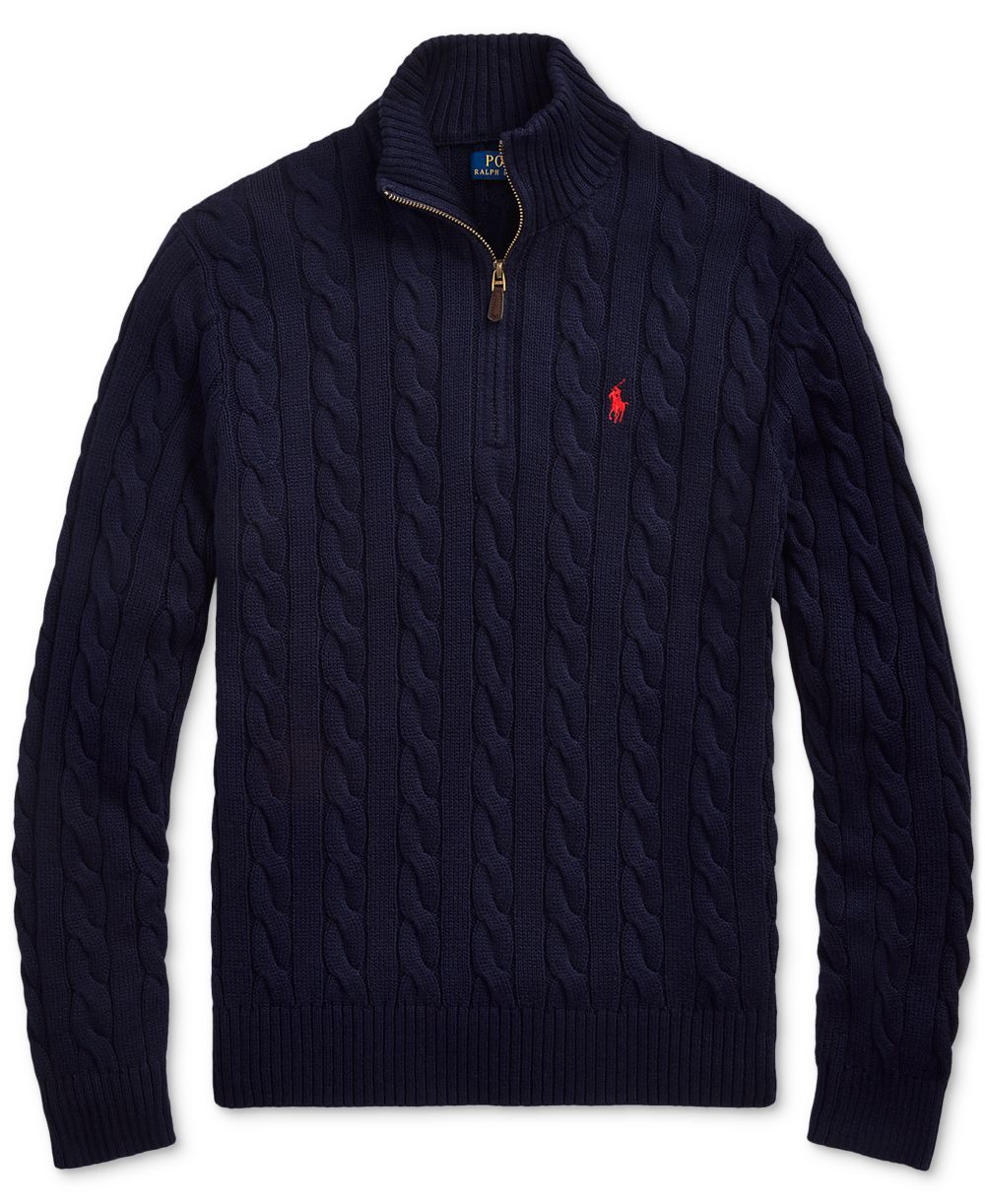 Men's Cable-Knit Cotton Sweater