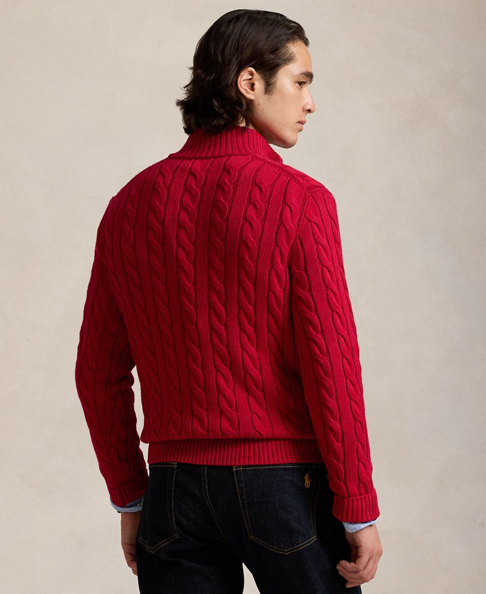 Men's Cable-Knit Cotton Sweater