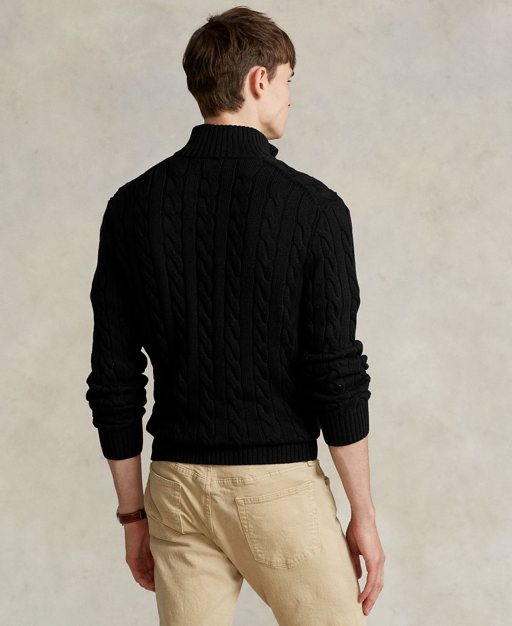 Men's Cable-Knit Cotton Sweater