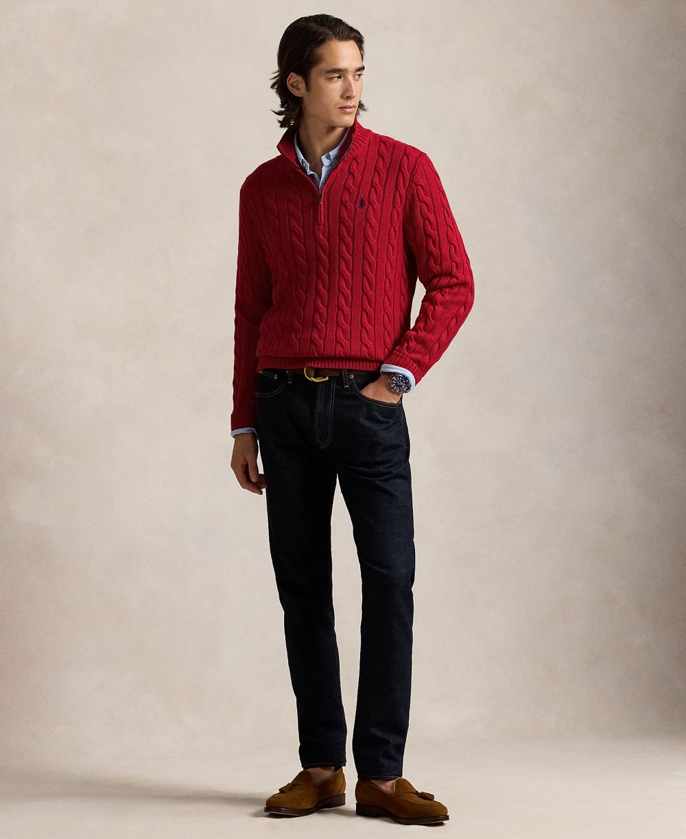Men's Cable-Knit Cotton Sweater
