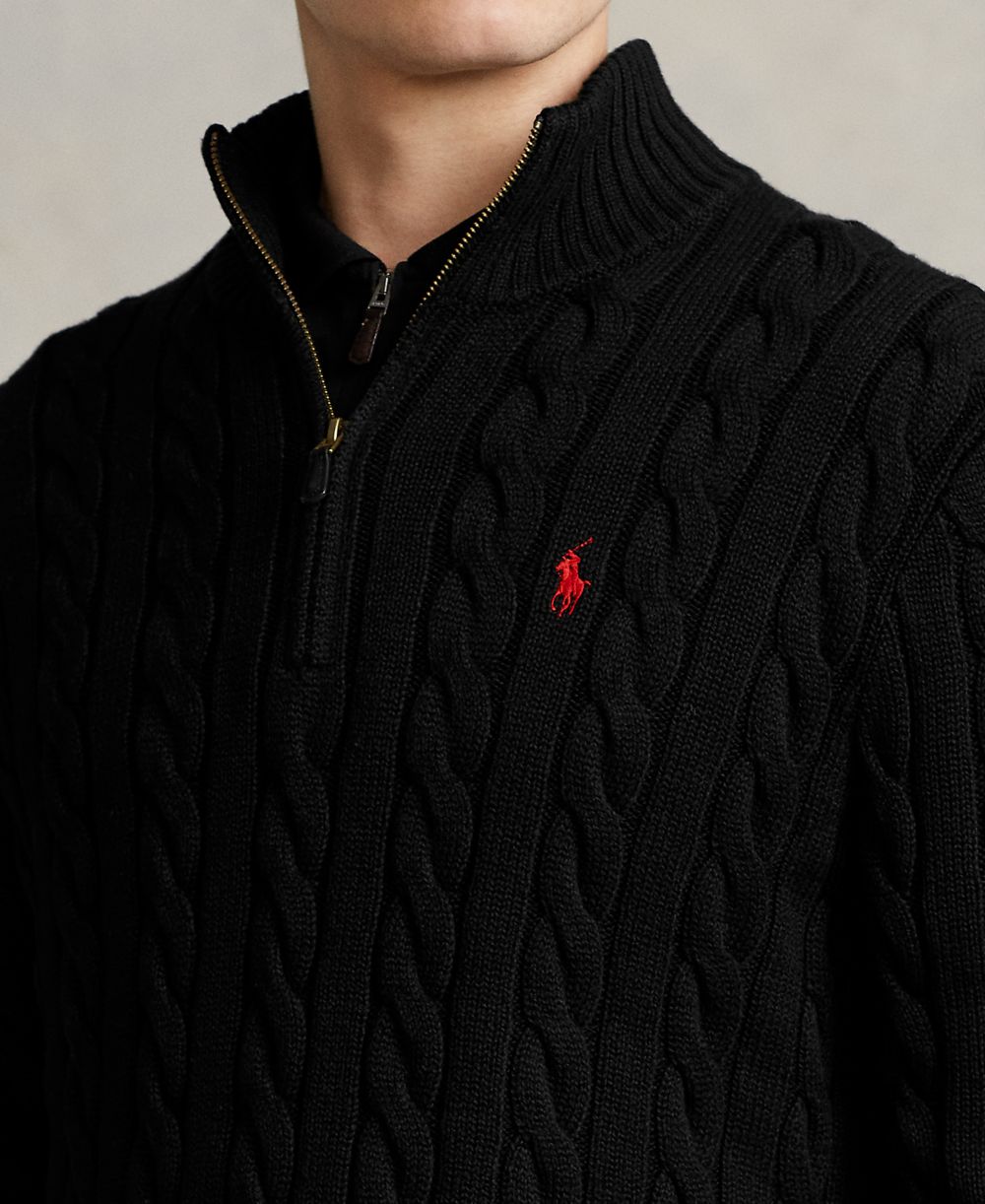 Men's Cable-Knit Cotton Sweater