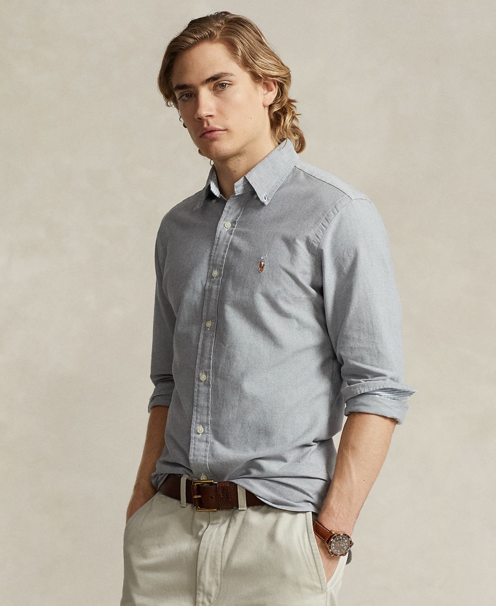 Men's Long-Sleeve Oxford Shirt